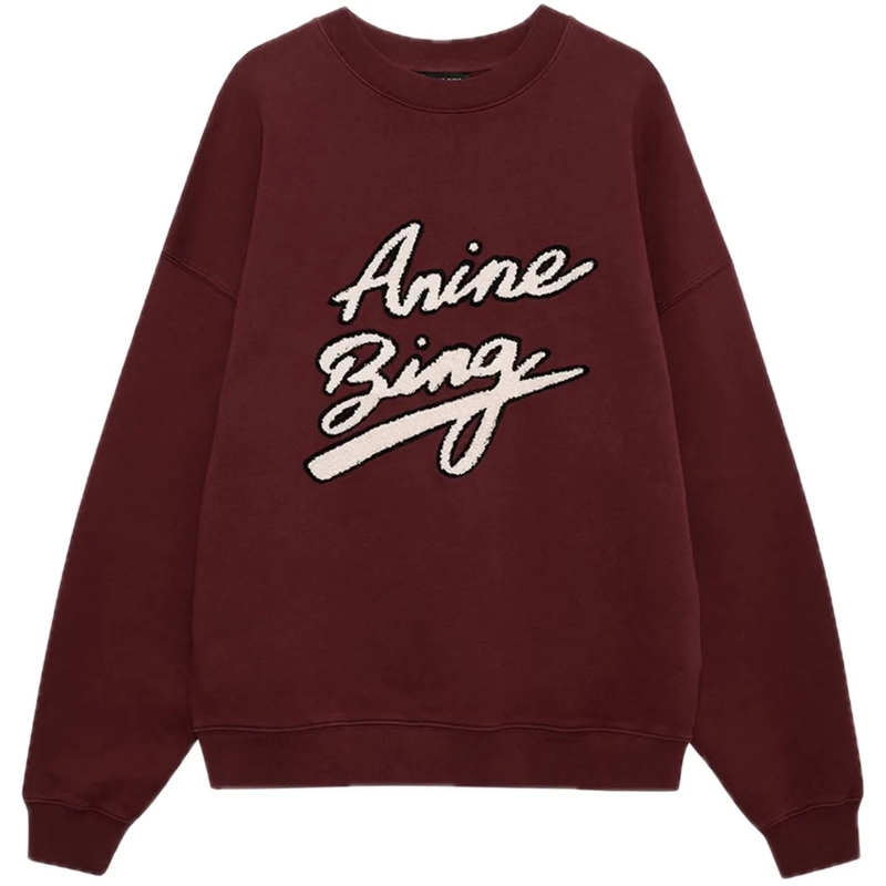 Anine Bing  sweater logo bordeaux rot
