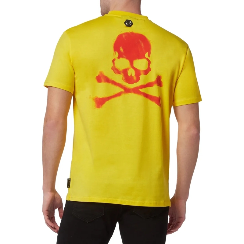 Philipp Plein T-Shirt T-Shirt Skull gelb