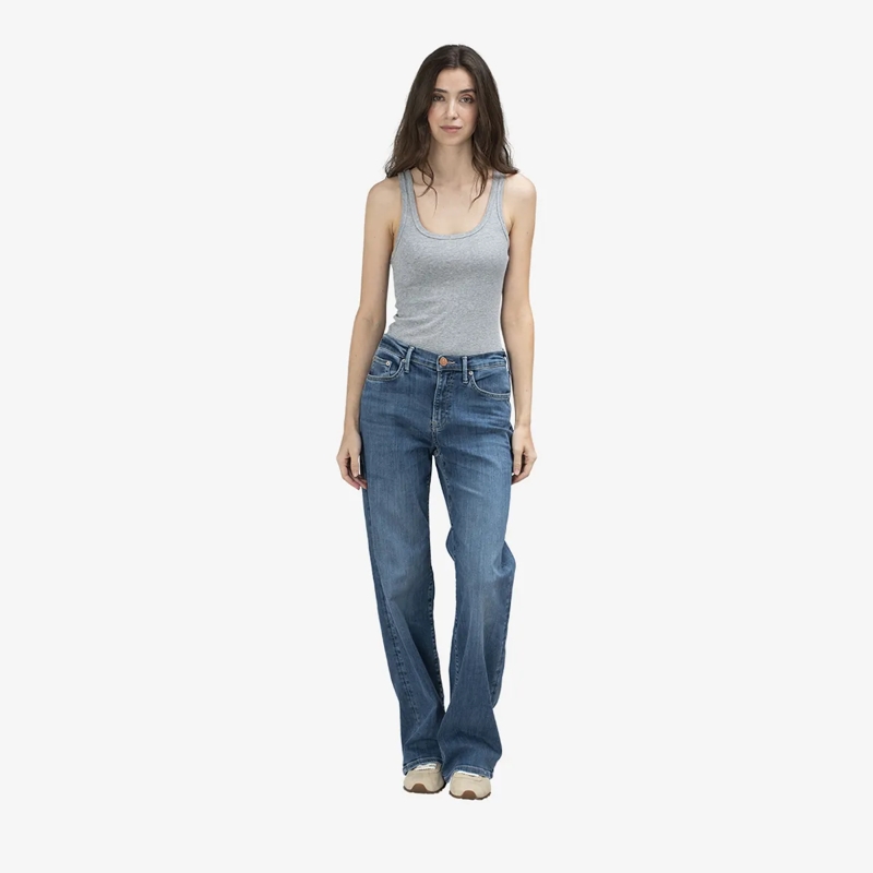 True Religion Jeans - Hohe Leibhöhe- Weites Bein- 5-Pocket-Style- Z blau(Image 2)