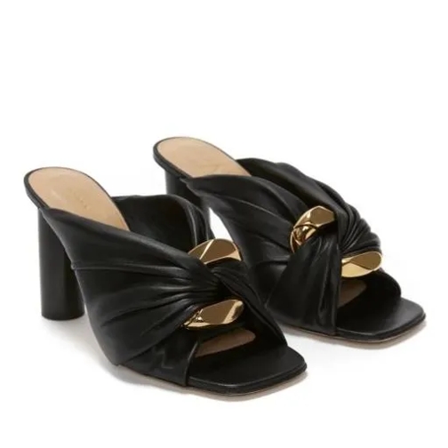 J.W.Anderson Black Corner Mules Shoes Black Muil