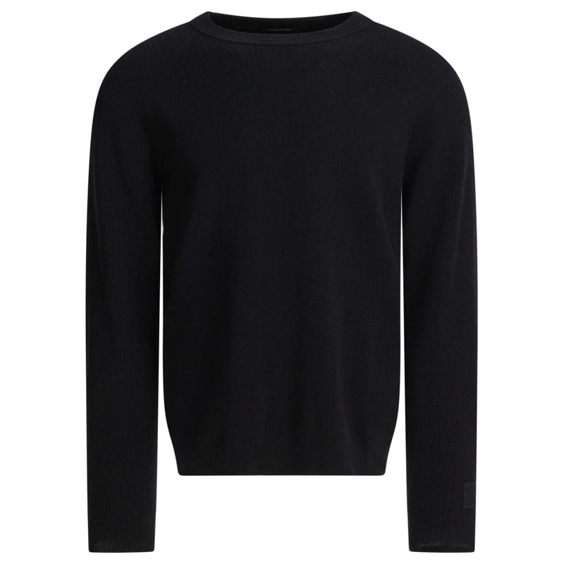 CP Company Trui Wool And Silk Crewneck Sweater Black