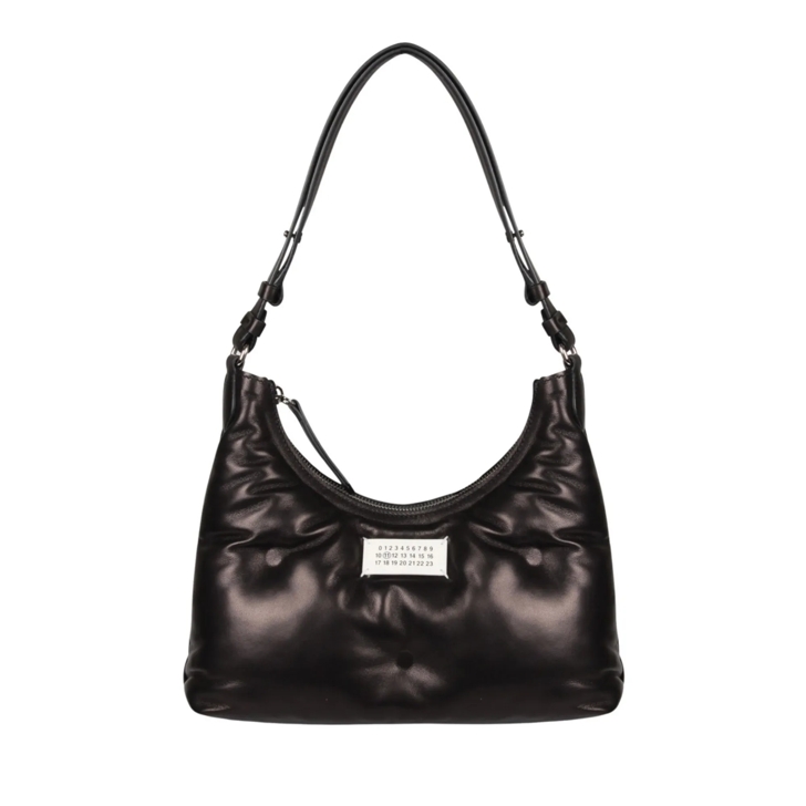 Maison Margiela Small Glam Slam Hobo Bag Black | Schoudertas