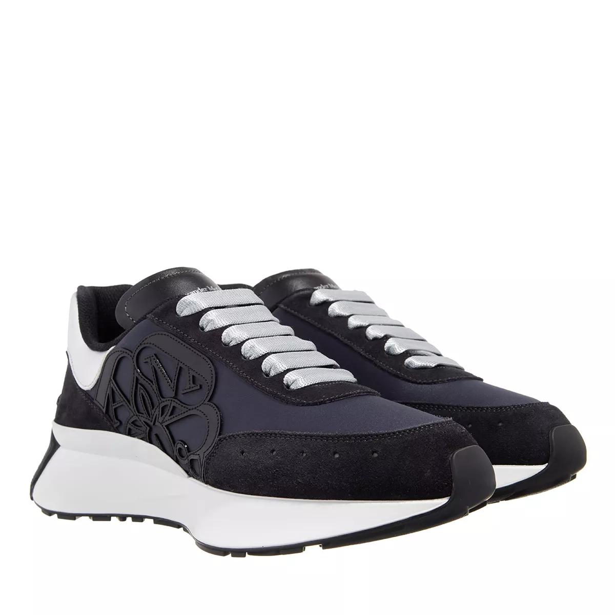 Alexander McQueen Sprint Runner Black Silver Low Top Sneaker