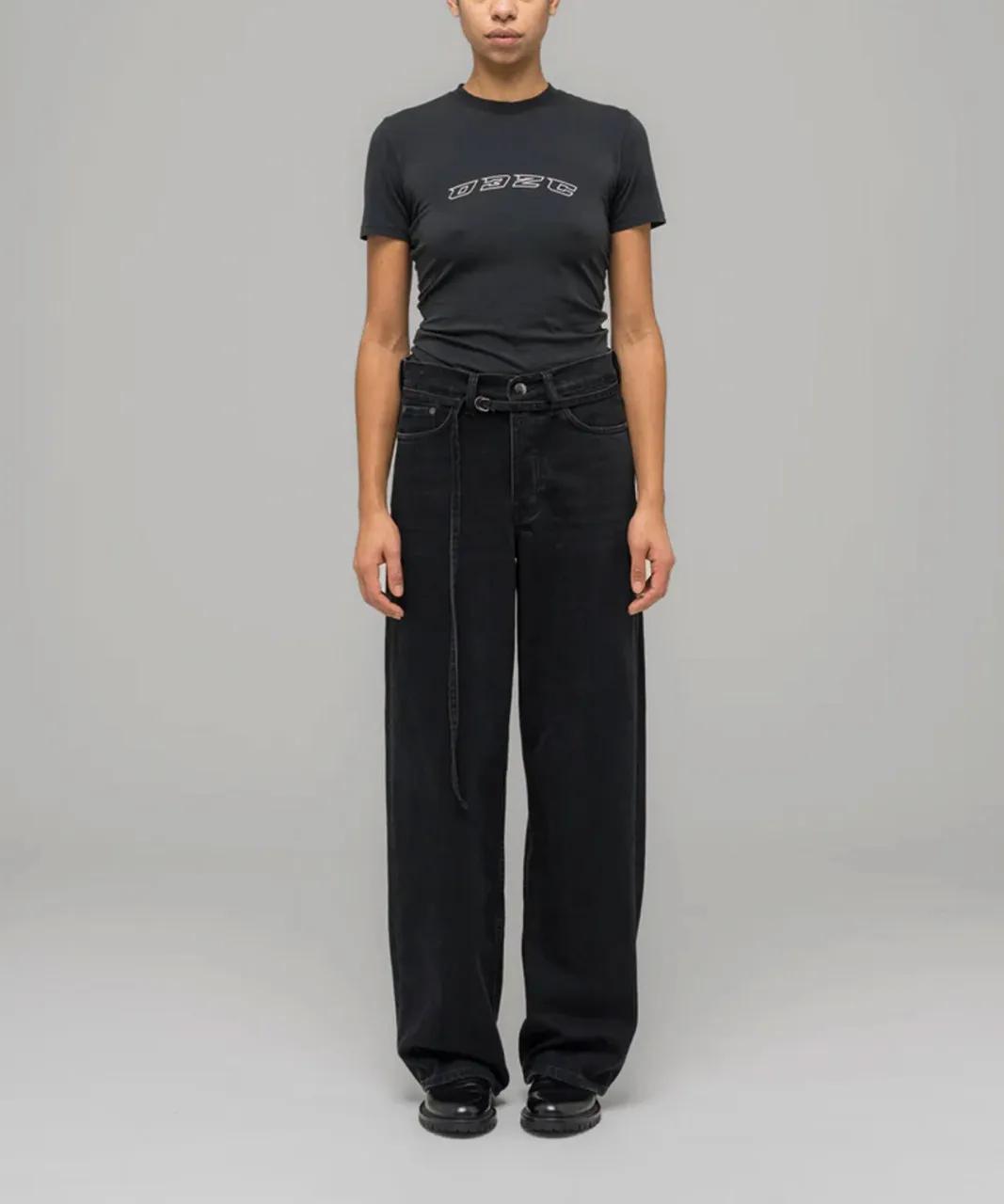 Thumbnail - 032c - Wide-Leg Black Jeans With High Waist - Größe 28 - schwarz