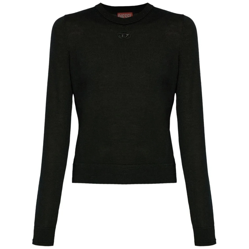 Diesel Langärmeliges Oberteil Long-Sleeve Black Top Black