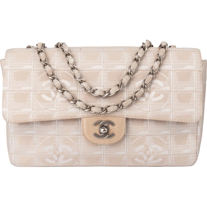 Chanel Tote Chanel Travel Line Monogram Single Flap Crossbody  beige