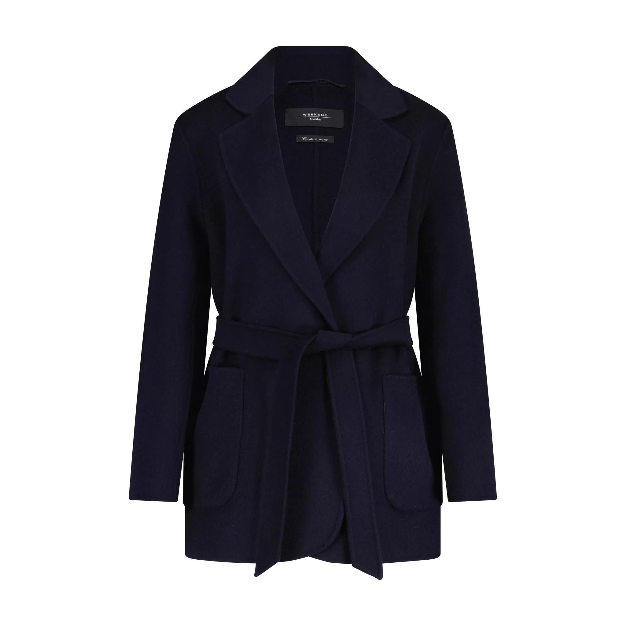 Max Mara - Mantel Ellisse aus Woll-Mix 47702379495770 - Größe 44 - dark blue