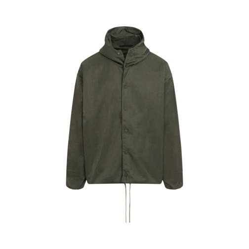 FEAR OF GOD Übergangsjacke Textured Nylon Hooded Coaches Jacket Green