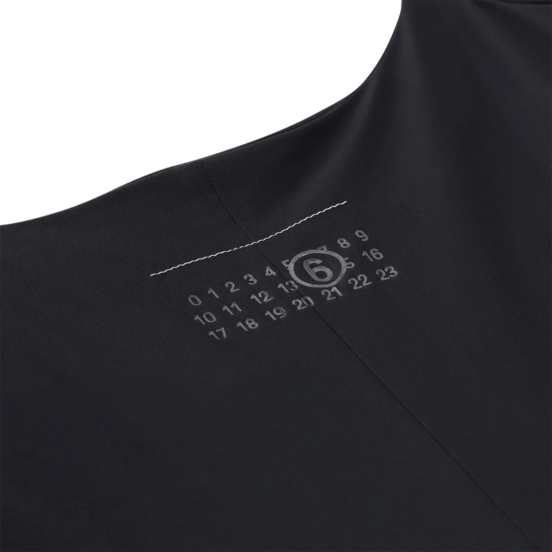 MM6 Maison Margiela Maxikleid Figurbetontes Midikleid schwarz(Image 3)