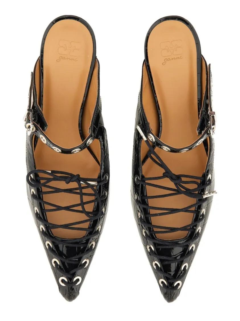 Thumbnail - GANNI Slipper & Pantoletten - Pointed Toe Mules - Gr. 40 (EU) - in Schwarz - für Damen