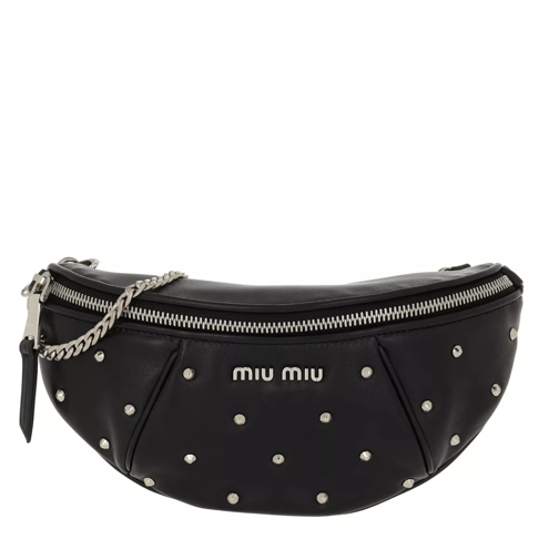 Miu Miu Studded Belt Bag Nappa Leather Black Gürteltasche