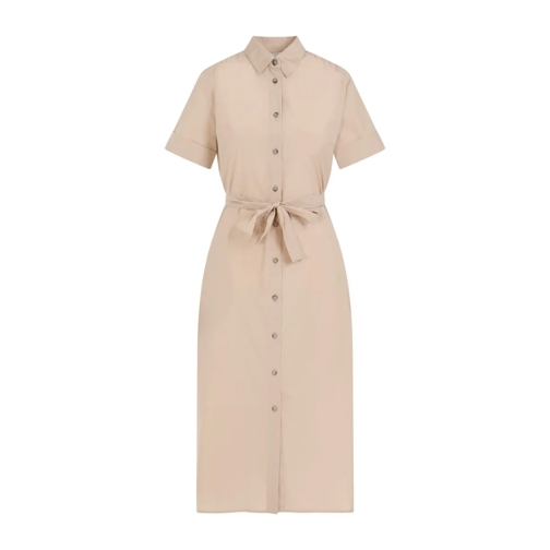 Peserico Midi-Kleider Chemisier Beige Cotton Midi Dress Neutrals