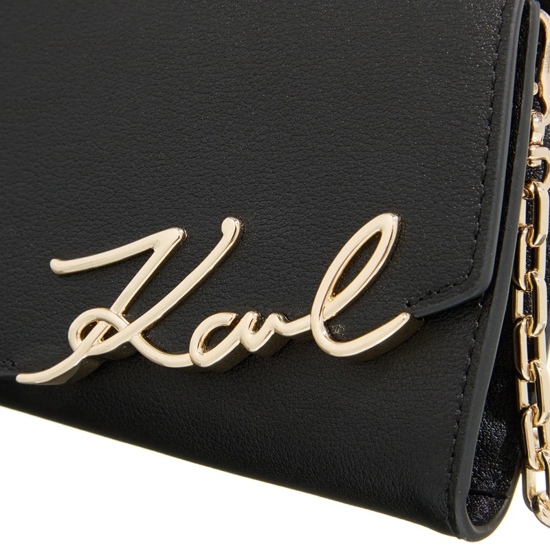 Karl Lagerfeld Wallet On A Chain K/Signature Cb Wallet Gp Black/Gold(Image 8)