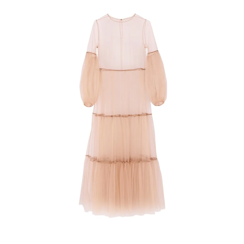 Helene Galwas Maxikleid Netzkleid ALENA nude