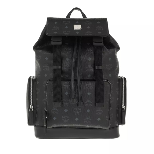 MCM Brbg Visetos Backpack Medium Black Sac à dos