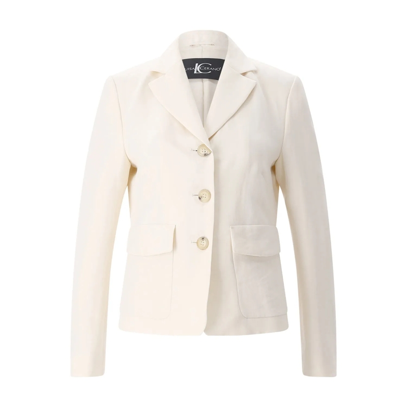 Luisa Cerano Blazer Blazer aus Leinenmix weiß