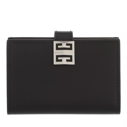 Givenchy 4G Card Case Smooth Leather Black Bi-Fold Wallet