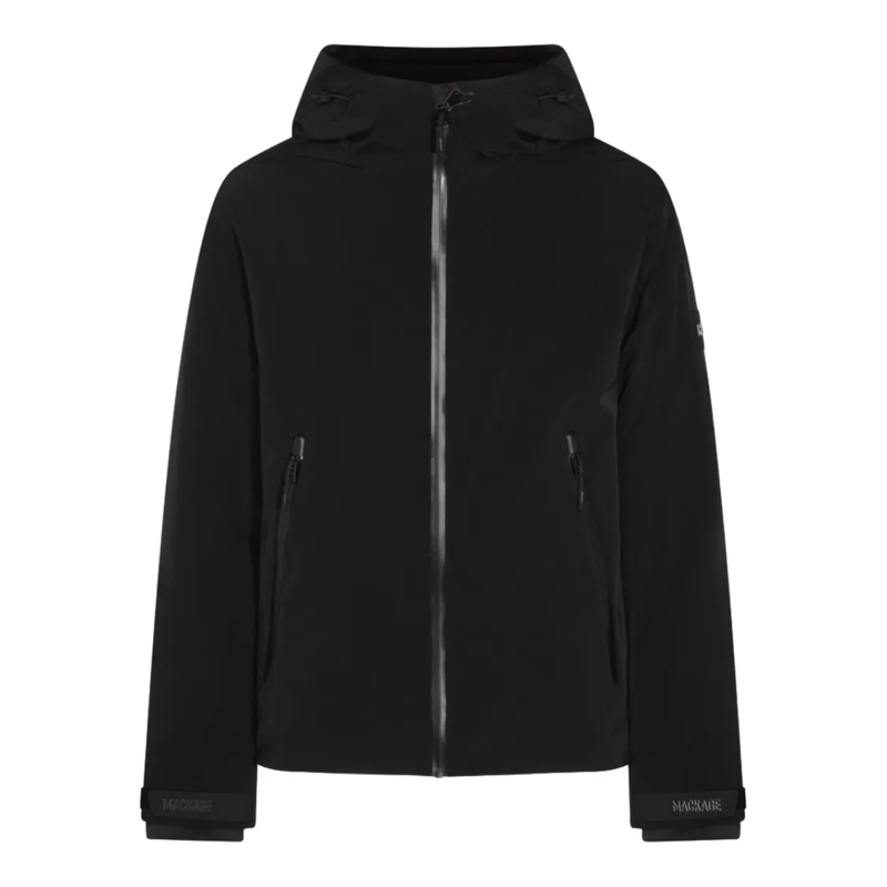 Mackage Doudoune Black Hooded Jacket With Zippered Pockets Black