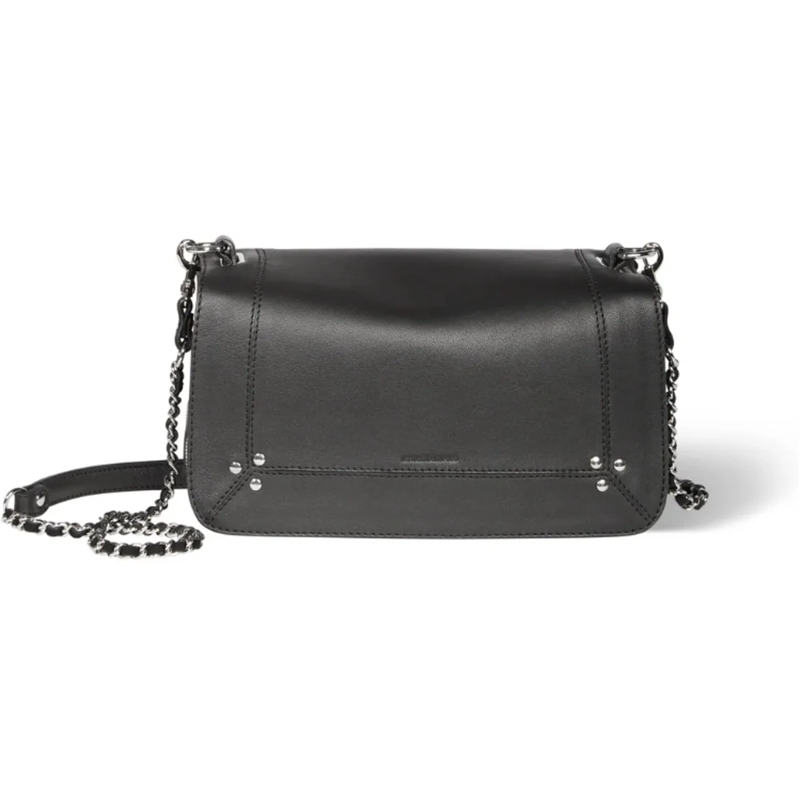 Jerome Dreyfuss Crossbody Bag Bobi Lambskin Noir Silver