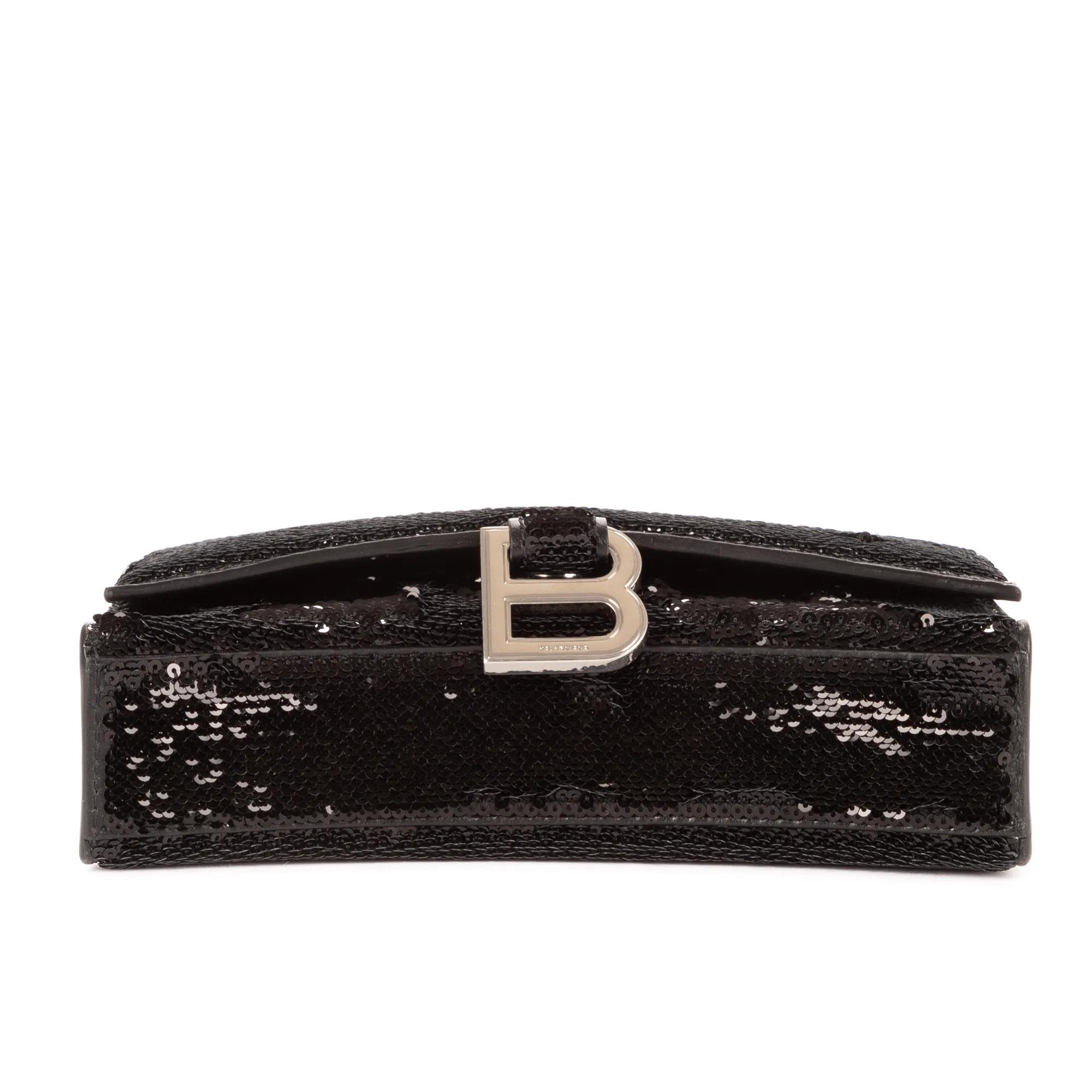 Thumbnail - Balenciaga Crossbody Bags - Hourglass Wallet on Chain - Gr. unisize - in Schwarz - für Damen