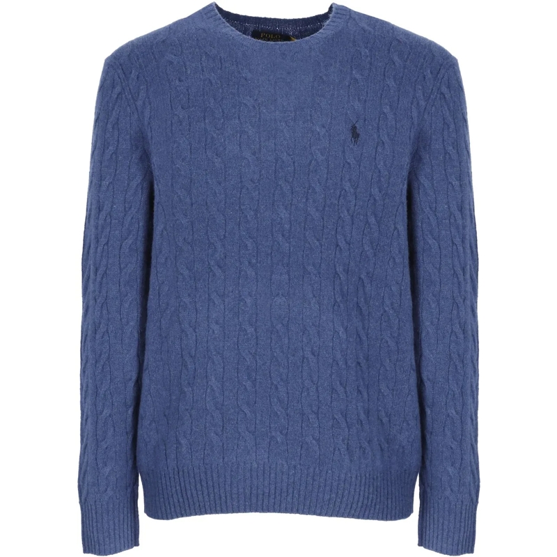 Polo Ralph Lauren Pullover Strickpullover mit Zopfmuster Blau