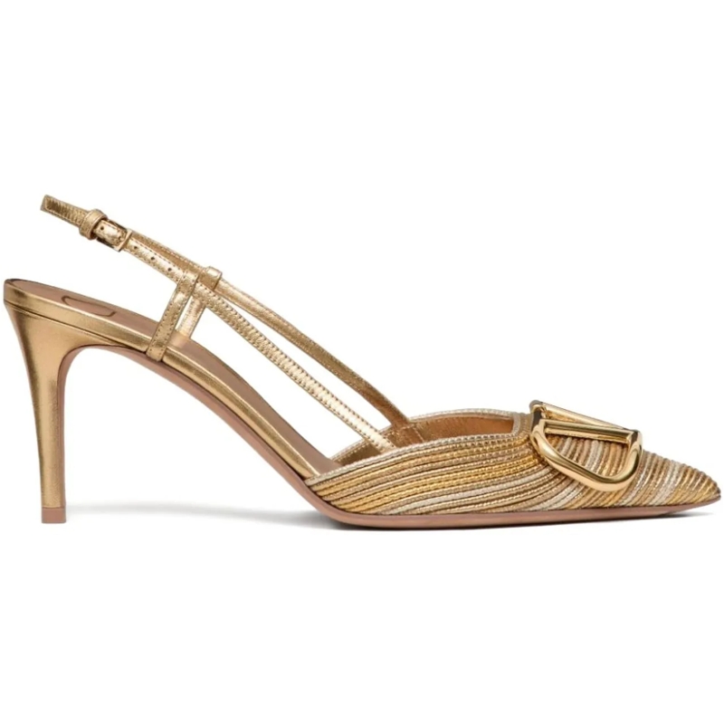 Valentino Garavani Pumps With Heel Golden gold