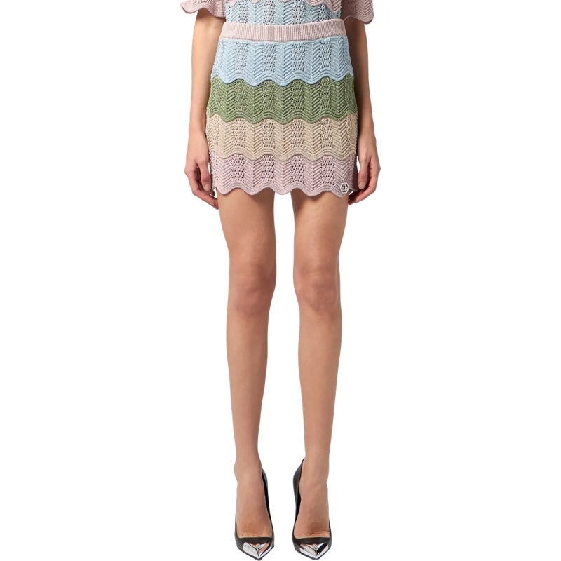 Philipp Plein Wollrock Mini Skirt Color Wave bunt(Image 3)