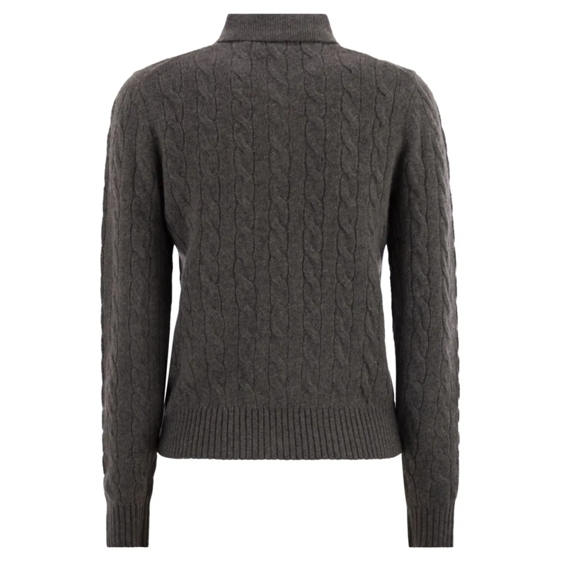 Polo Ralph Lauren Longsleeve Strickpullover mit Zopfstrick Grau(Image 2)