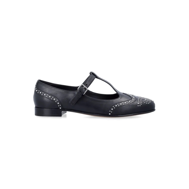 Church's Ballerinas Opal Met Flats Black