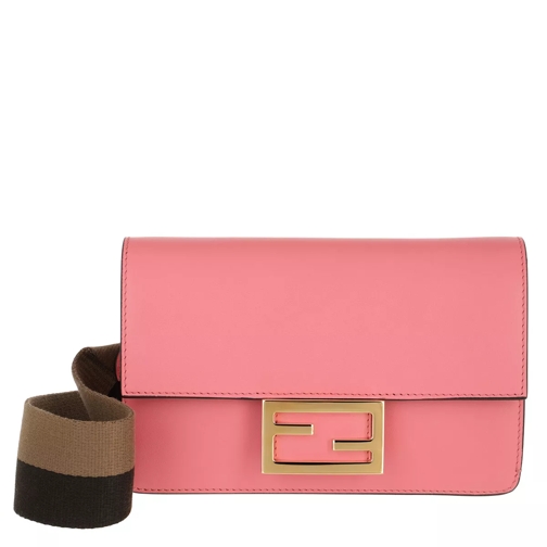 Fendi Iconic Baguette Crossbody Bag Leather Pink Borsetta a tracolla