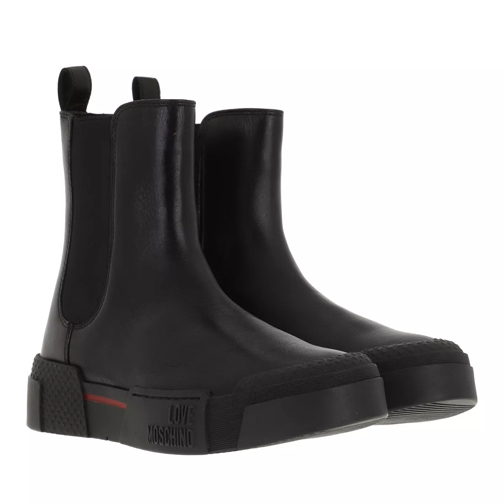 Love Moschino Sneakerd Texture50 Vitello  Nero Ankle Boot