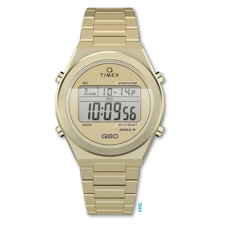 Timex Quarzuhr Quarz-Digitaluhr Q Timex Q80 Continental gold