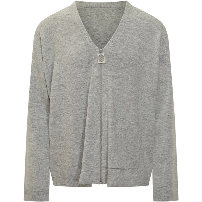 J.W.Anderson Gilet Cardigan con Zip J.W Anderson grau