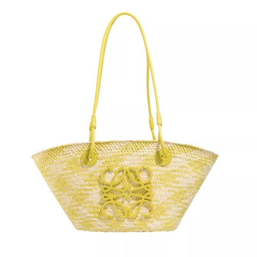 Loewe Small Anagram Basket Bag Natural / Lime Green Shopper