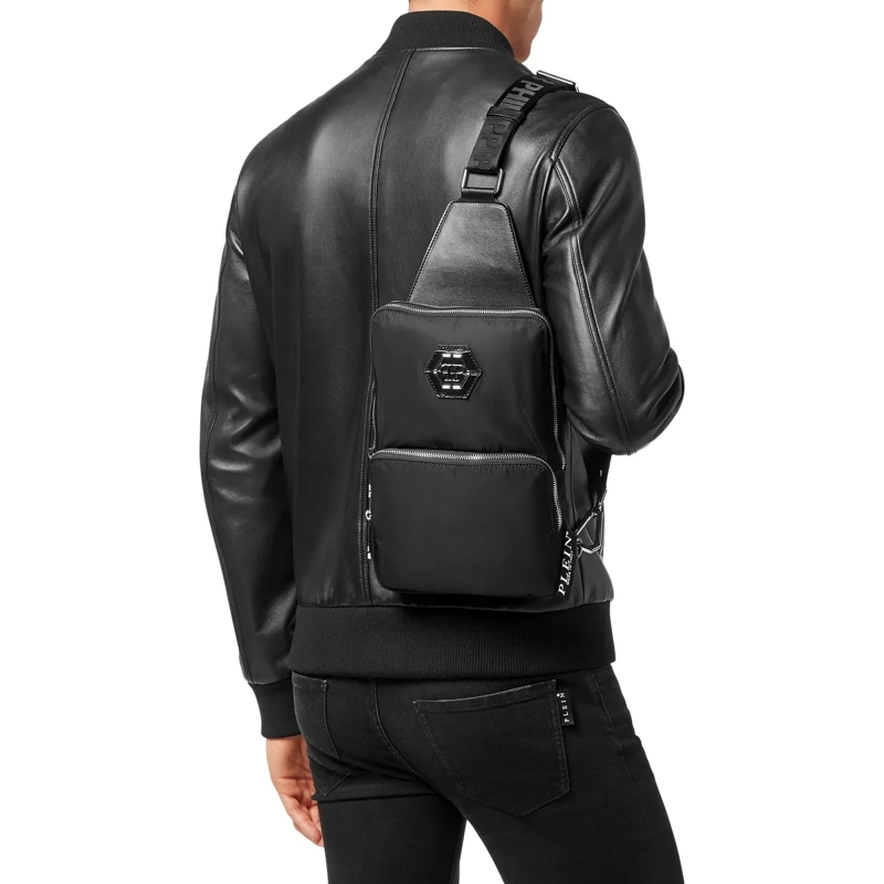 Philipp Plein Schultertasche Kreuzkörper Hexagon schwarz(Image 3)