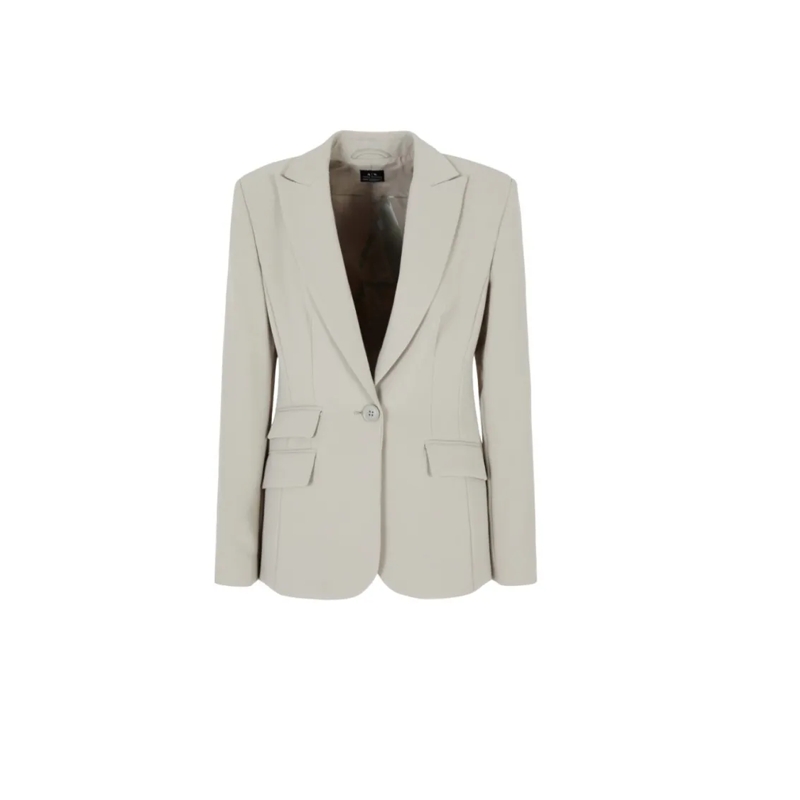 Armani Exchange Blazer Single-Breasted Blazer Neutrals