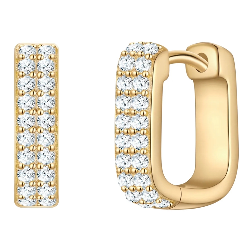 Glanzstücke München Ohrhänger Sterling Silber Creolen Zirkonia gold