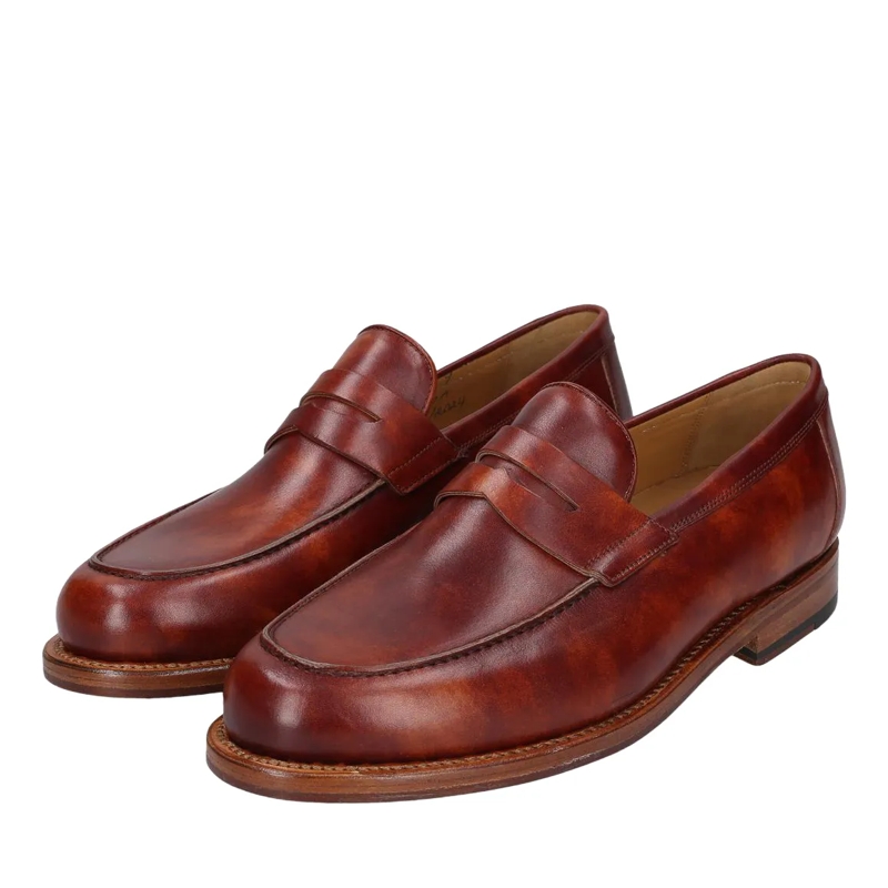 Heinrich Dinkelacker Loafer Slipper Wien Plain TC mittel-braun(Image 3)