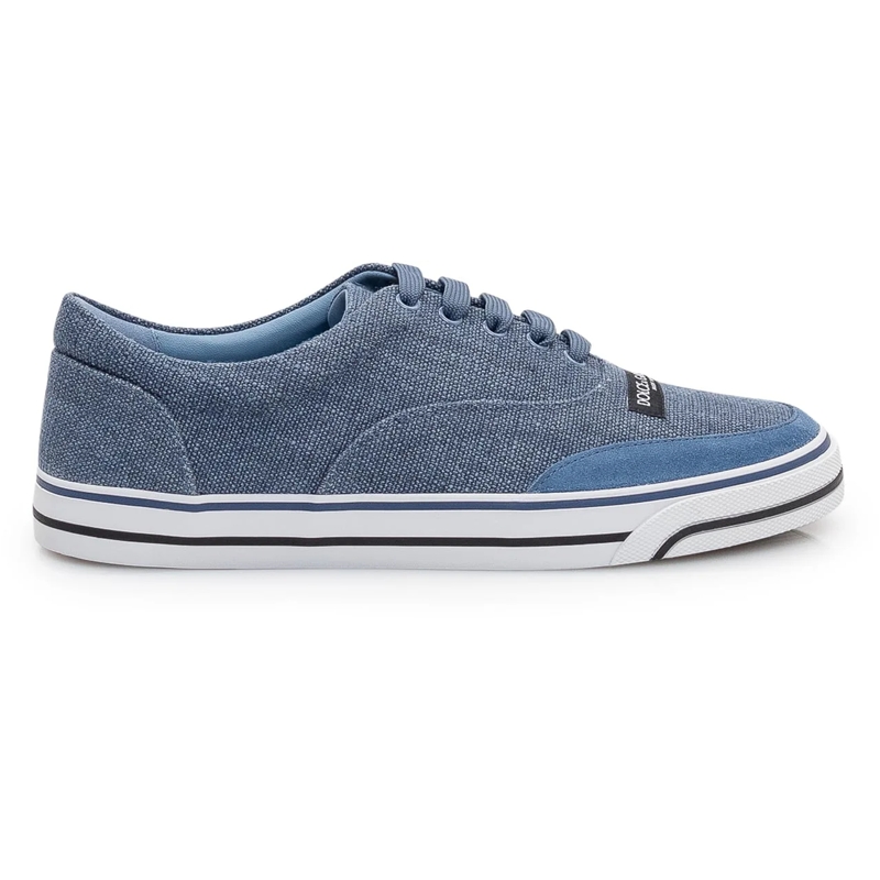 Dolce&Gabbana Low-Top-Sneaker Sneaker Bassa in Tessuto con Lacci blau