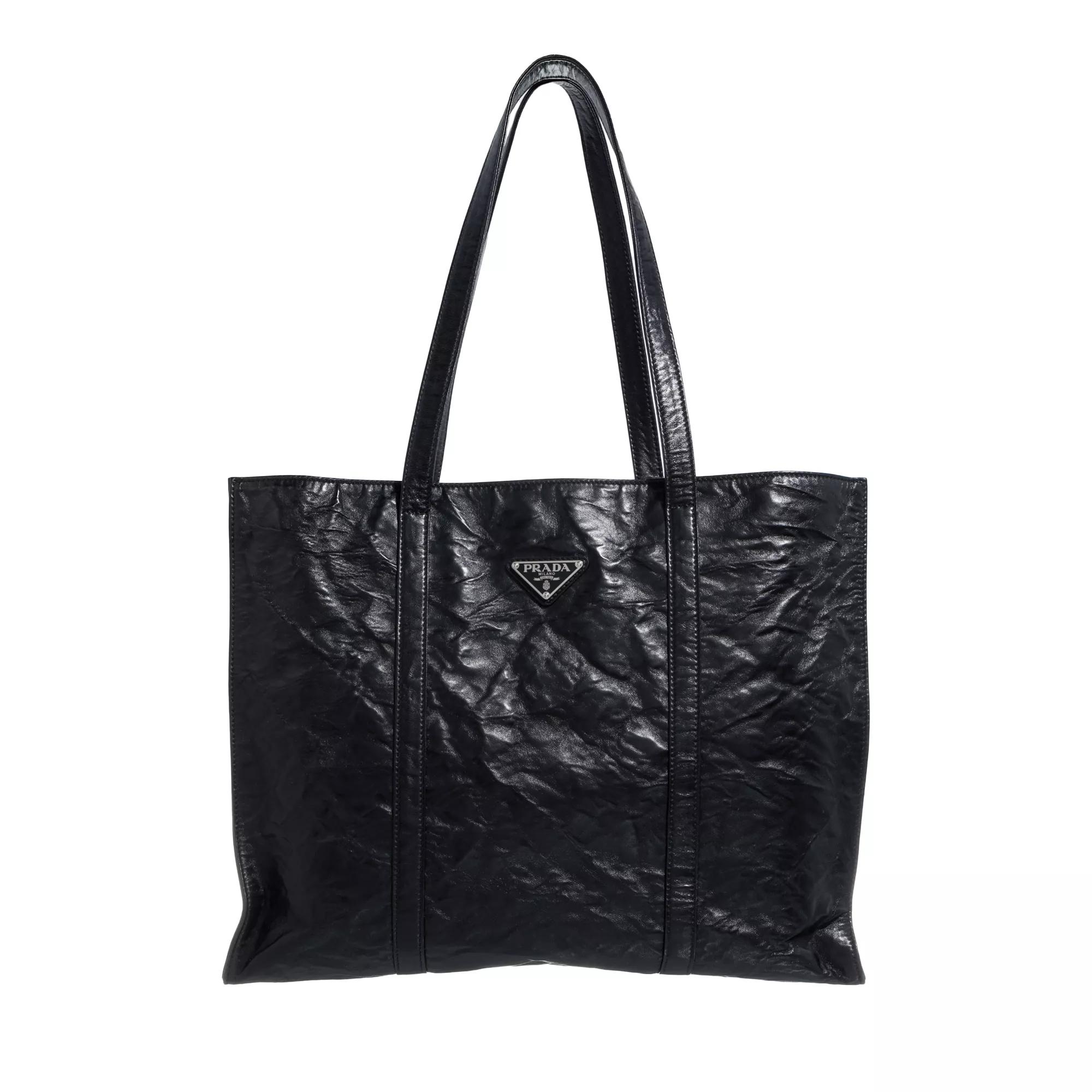 Prada Shopper - Antique Nappa Large Tote Bag - Gr. unisize - in Schwarz - für Damen