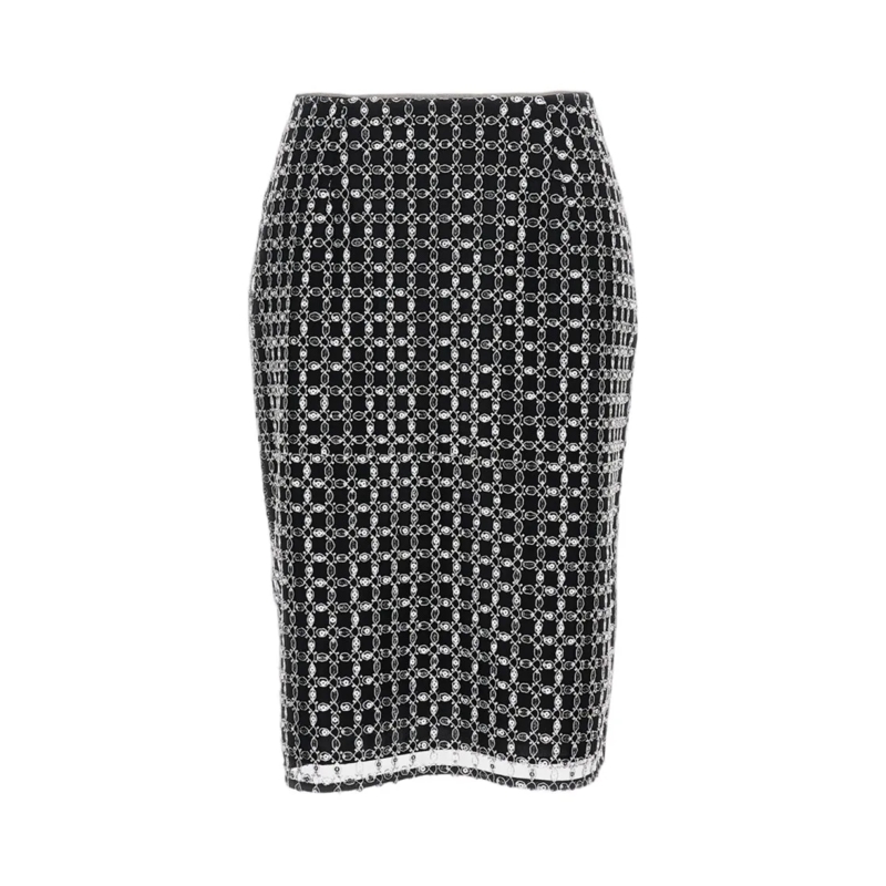 Rotate Minirok Sequined Mini Skirt Neutrals
