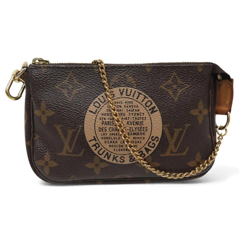 Louis Vuitton Clutch LOUIS VUITTON MINI POCHETTE ACCESSOIRES TRUNKS MON braun