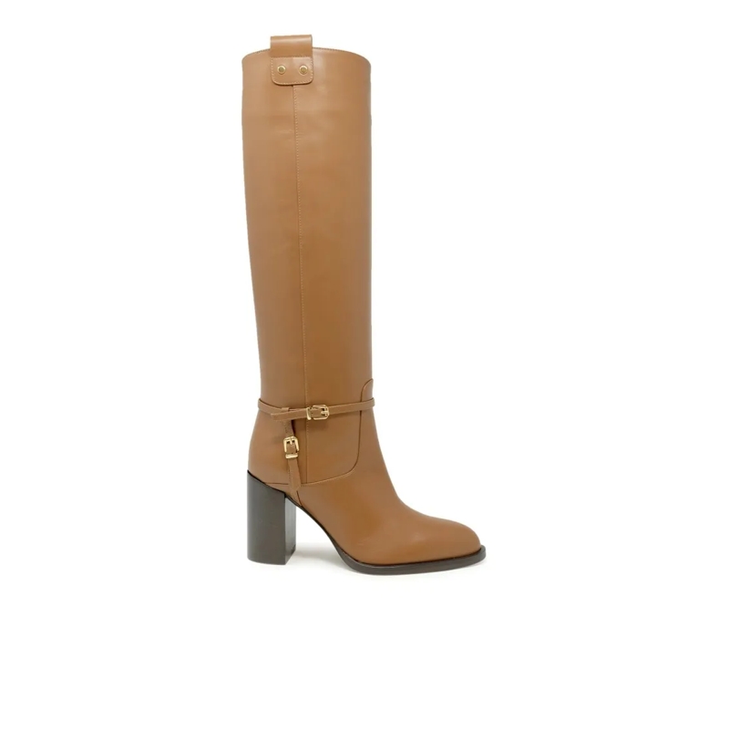 LELLA BALDI Laarzen Lt2465 Camel Leather Boots Brown
