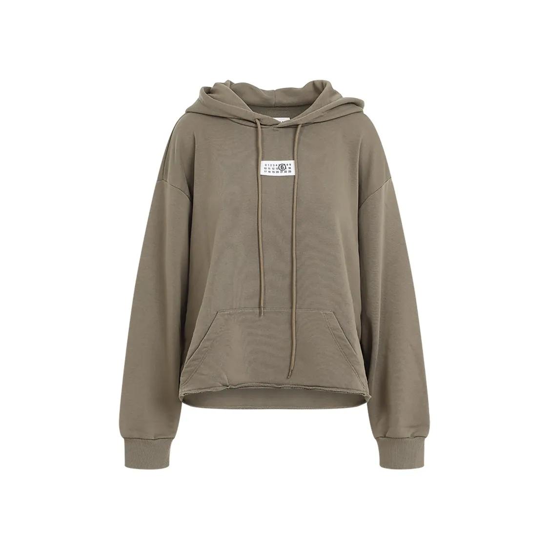 MM6 Maison Margiela - Green Cotton Hoodie - Größe M - braun