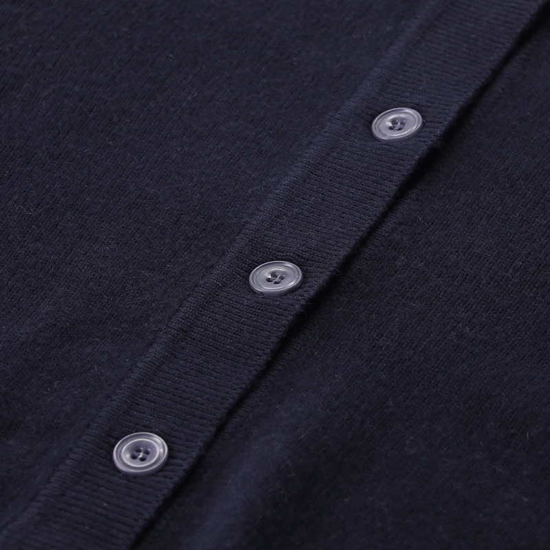 True Religion Poloshirt Strickjacke aus Wolle & Kaschmir dunkel-blau(Image 3)