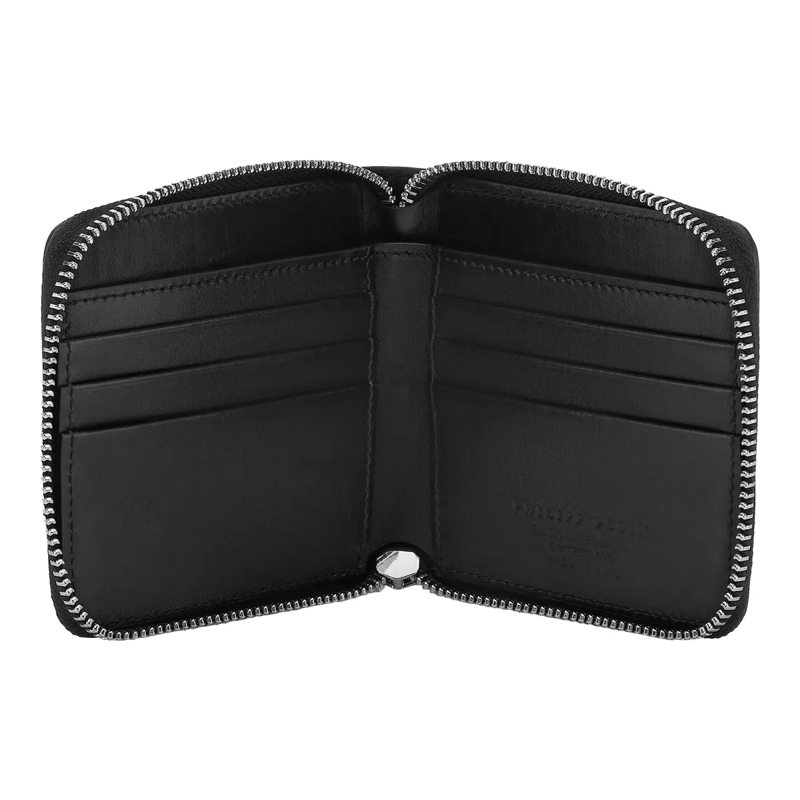 Philipp Plein Geldbörse Mid-Zip Brieftasche Crocco Print schwarz(Image 2)