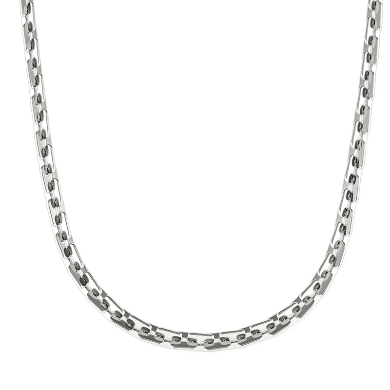 Copenhagen Mittellange Halskette Edelstahl Halskette - Edgy Necklace silber
