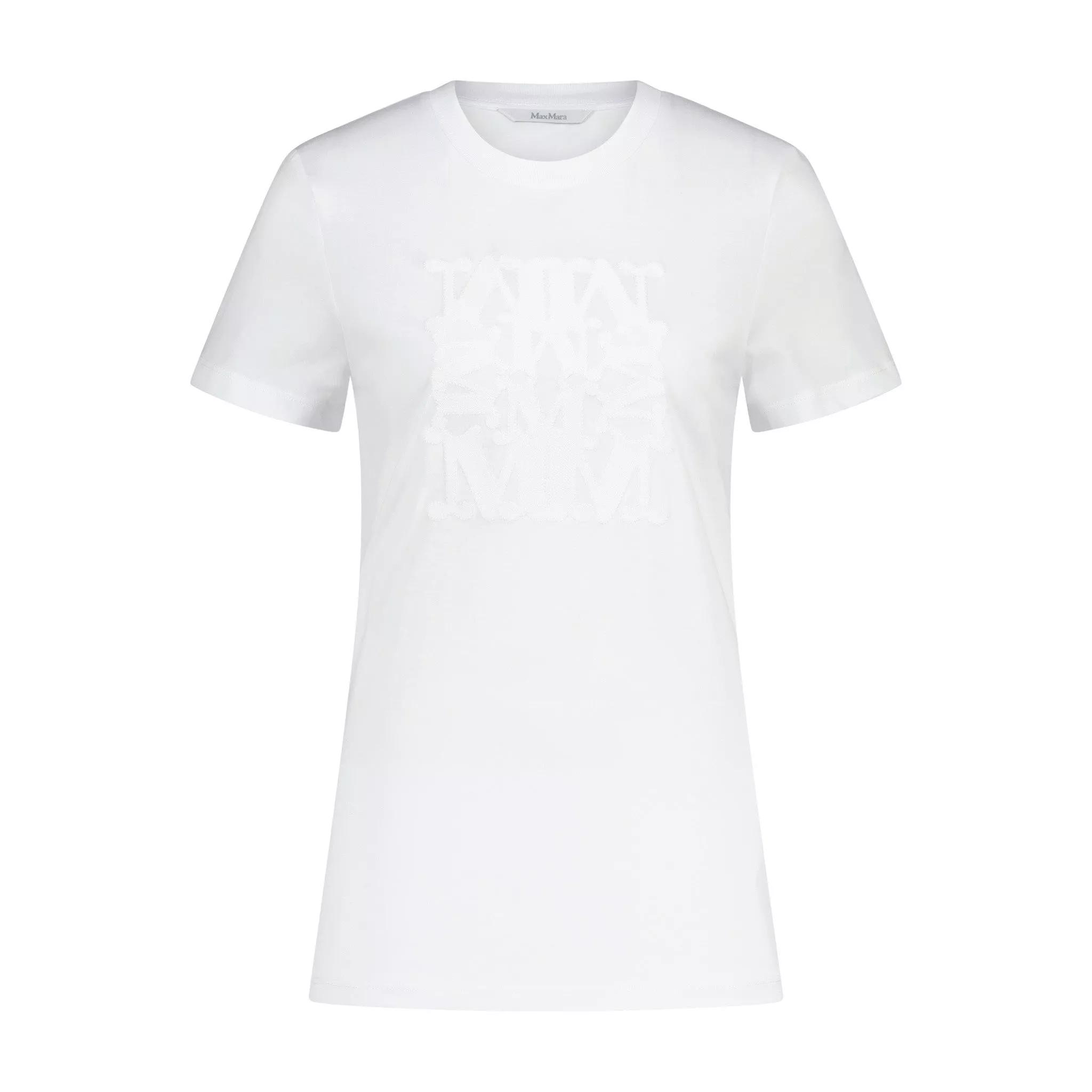 Max Mara - T-Shirt Taverna mit Stickerei 47702396305754 - Größe XS - white