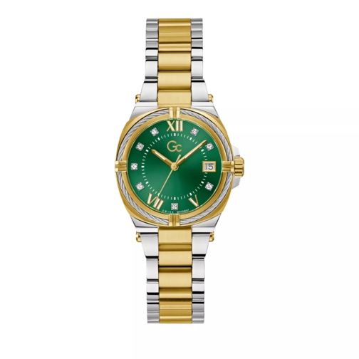 GC Gc IronClass Lady Silver & Yellow Gold Quartz Horloge