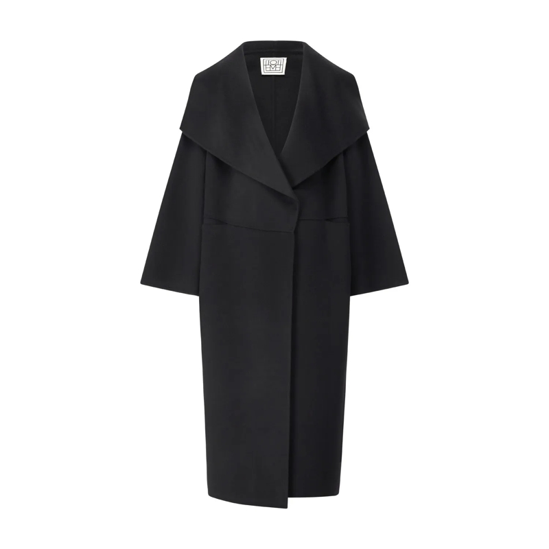 TOTEME Manteau de transition Oversized Mantel aus Woll-Kaschmir-Mix Schwarz